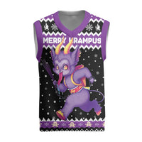 Personalized German Krampus Christmas Knitted V-Neck Vest German Christmas Legend - Wonder Print Shop