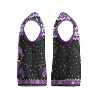 Personalized German Krampus Christmas Knitted V-Neck Vest German Christmas Legend - Wonder Print Shop