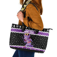 Personalized German Krampus Christmas Leather Tote Bag German Christmas Legend - Wonder Print Shop