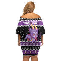 Personalized German Krampus Christmas Off Shoulder Short Dress German Christmas Legend - Wonder Print Shop