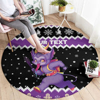 Personalized German Krampus Christmas Round Carpet German Christmas Legend - Wonder Print Shop
