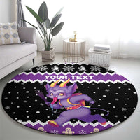 Personalized German Krampus Christmas Round Carpet German Christmas Legend - Wonder Print Shop