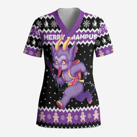 Personalized German Krampus Christmas Scrub Top German Christmas Legend - Wonder Print Shop