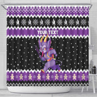 Personalized German Krampus Christmas Shower Curtain German Christmas Legend - Wonder Print Shop