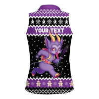 Personalized German Krampus Christmas Women Sleeveless Polo Shirt German Christmas Legend - Wonder Print Shop