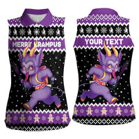 Personalized German Krampus Christmas Women Sleeveless Polo Shirt German Christmas Legend - Wonder Print Shop