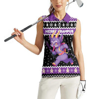 Personalized German Krampus Christmas Women Sleeveless Polo Shirt German Christmas Legend - Wonder Print Shop
