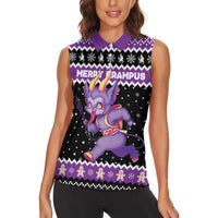 Personalized German Krampus Christmas Women Sleeveless Polo Shirt German Christmas Legend - Wonder Print Shop