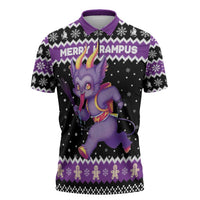 Personalized German Krampus Christmas Zipper Polo Shirt German Christmas Legend - Wonder Print Shop