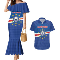 Cape Verde Football 2026 Couples Matching Mermaid Dress and Hawaiian Shirt Historic First World Cup Appearance - Wonder Print Shop