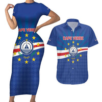 Cape Verde Football 2026 Couples Matching Short Sleeve Bodycon Dress and Hawaiian Shirt Historic First World Cup Appearance - Wonder Print Shop
