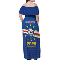 Cape Verde Football 2026 Off Shoulder Maxi Dress Historic First World Cup Appearance - Wonder Print Shop