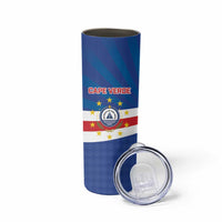 Cape Verde Football 2026 Skinny Tumbler Historic First World Cup Appearance - Wonder Print Shop