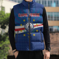 Cape Verde Football 2026 Sleeveless Puffer Jacket Historic First World Cup Appearance - Wonder Print Shop