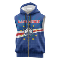 Cape Verde Football 2026 Sleeveless Zip Hoodie Historic First World Cup Appearance - Wonder Print Shop
