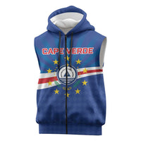 Cape Verde Football 2026 Sleeveless Zip Hoodie Historic First World Cup Appearance - Wonder Print Shop