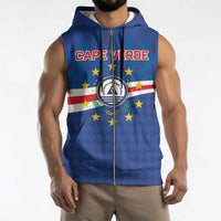Cape Verde Football 2026 Sleeveless Zip Hoodie Historic First World Cup Appearance - Wonder Print Shop