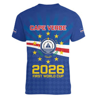 Cape Verde Football 2026 Women V-Neck T-Shirt Historic First World Cup Appearance - Wonder Print Shop