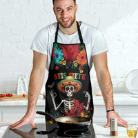 Seis Siete Dia de los Muertos Apron Mexican Funny 67 Calaca Skeleton Sombrero - Wonder Print Shop