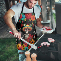 Seis Siete Dia de los Muertos Apron Mexican Funny 67 Calaca Skeleton Sombrero - Wonder Print Shop