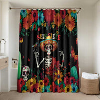 Seis Siete Dia de los Muertos Bathroom Set Mexican Funny 67 Calaca Skeleton Sombrero - Wonder Print Shop
