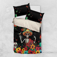 Seis Siete Dia de los Muertos Bedding Set Mexican Funny 67 Calaca Skeleton Sombrero - Wonder Print Shop