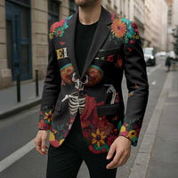 Seis Siete Dia de los Muertos Blazer Mexican Funny 67 Calaca Skeleton Sombrero - Wonder Print Shop