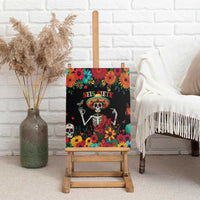 Seis Siete Dia de los Muertos Canvas Wall Art Mexican Funny 67 Calaca Skeleton Sombrero - Wonder Print Shop