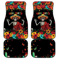 Seis Siete Dia de los Muertos Car Mats Mexican Funny 67 Calaca Skeleton Sombrero - Wonder Print Shop
