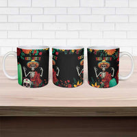 Seis Siete Dia de los Muertos Ceramic Mug Mexican Funny 67 Calaca Skeleton Sombrero - Wonder Print Shop