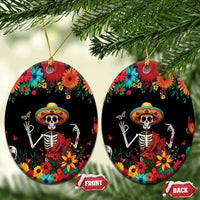 Seis Siete Dia de los Muertos Ceramic Ornament Mexican Funny 67 Calaca Skeleton Sombrero - Wonder Print Shop