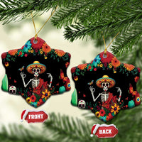 Seis Siete Dia de los Muertos Ceramic Ornament Mexican Funny 67 Calaca Skeleton Sombrero - Wonder Print Shop