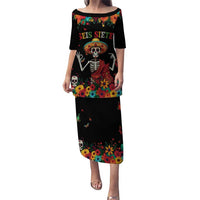Seis Siete Dia de los Muertos Family Matching Puletasi and Hawaiian Shirt Mexican Funny 67 Calaca Skeleton Sombrero - Wonder Print Shop