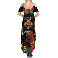 Seis Siete Dia de los Muertos Family Matching Summer Maxi Dress and Hawaiian Shirt Mexican Funny 67 Calaca Skeleton Sombrero - Wonder Print Shop