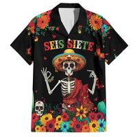 Seis Siete Dia de los Muertos Family Matching Tank Maxi Dress and Hawaiian Shirt Mexican Funny 67 Calaca Skeleton Sombrero - Wonder Print Shop