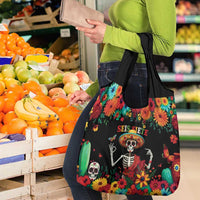 Seis Siete Dia de los Muertos Grocery Bag Mexican Funny 67 Calaca Skeleton Sombrero - Wonder Print Shop