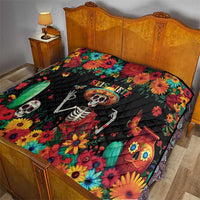 Seis Siete Dia de los Muertos Quilt Mexican Funny 67 Calaca Skeleton Sombrero - Wonder Print Shop