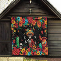 Seis Siete Dia de los Muertos Quilt Mexican Funny 67 Calaca Skeleton Sombrero - Wonder Print Shop