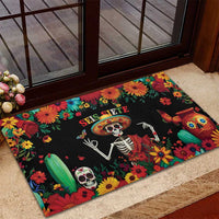 Seis Siete Dia de los Muertos Rubber Doormat Mexican Funny 67 Calaca Skeleton Sombrero - Wonder Print Shop