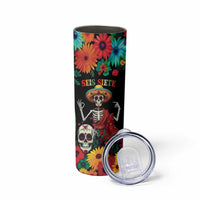 Seis Siete Dia de los Muertos Skinny Tumbler Mexican Funny 67 Calaca Skeleton Sombrero - Wonder Print Shop