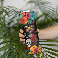 Seis Siete Dia de los Muertos Skinny Tumbler Mexican Funny 67 Calaca Skeleton Sombrero - Wonder Print Shop