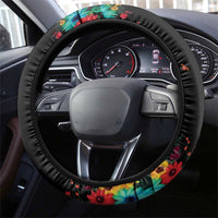 Seis Siete Dia de los Muertos Steering Wheel Cover Mexican Funny 67 Calaca Skeleton Sombrero - Wonder Print Shop