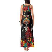 Seis Siete Dia de los Muertos Tank Maxi Dress Mexican Funny 67 Calaca Skeleton Sombrero - Wonder Print Shop