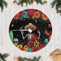 Seis Siete Dia de los Muertos Tree Skirt Mexican Funny 67 Calaca Skeleton Sombrero - Wonder Print Shop