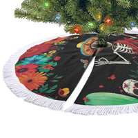 Seis Siete Dia de los Muertos Tree Skirt Mexican Funny 67 Calaca Skeleton Sombrero - Wonder Print Shop