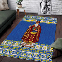 Ukraine Christmas Area Rug Saint Nicholas Vyshyvanka Style - Wonder Print Shop