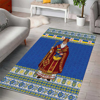Ukraine Christmas Area Rug Saint Nicholas Vyshyvanka Style - Wonder Print Shop