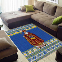 Ukraine Christmas Area Rug Saint Nicholas Vyshyvanka Style - Wonder Print Shop