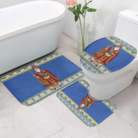 Ukraine Christmas Bathroom Set Saint Nicholas Vyshyvanka Style - Wonder Print Shop