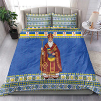 Ukraine Christmas Bedding Set Saint Nicholas Vyshyvanka Style - Wonder Print Shop